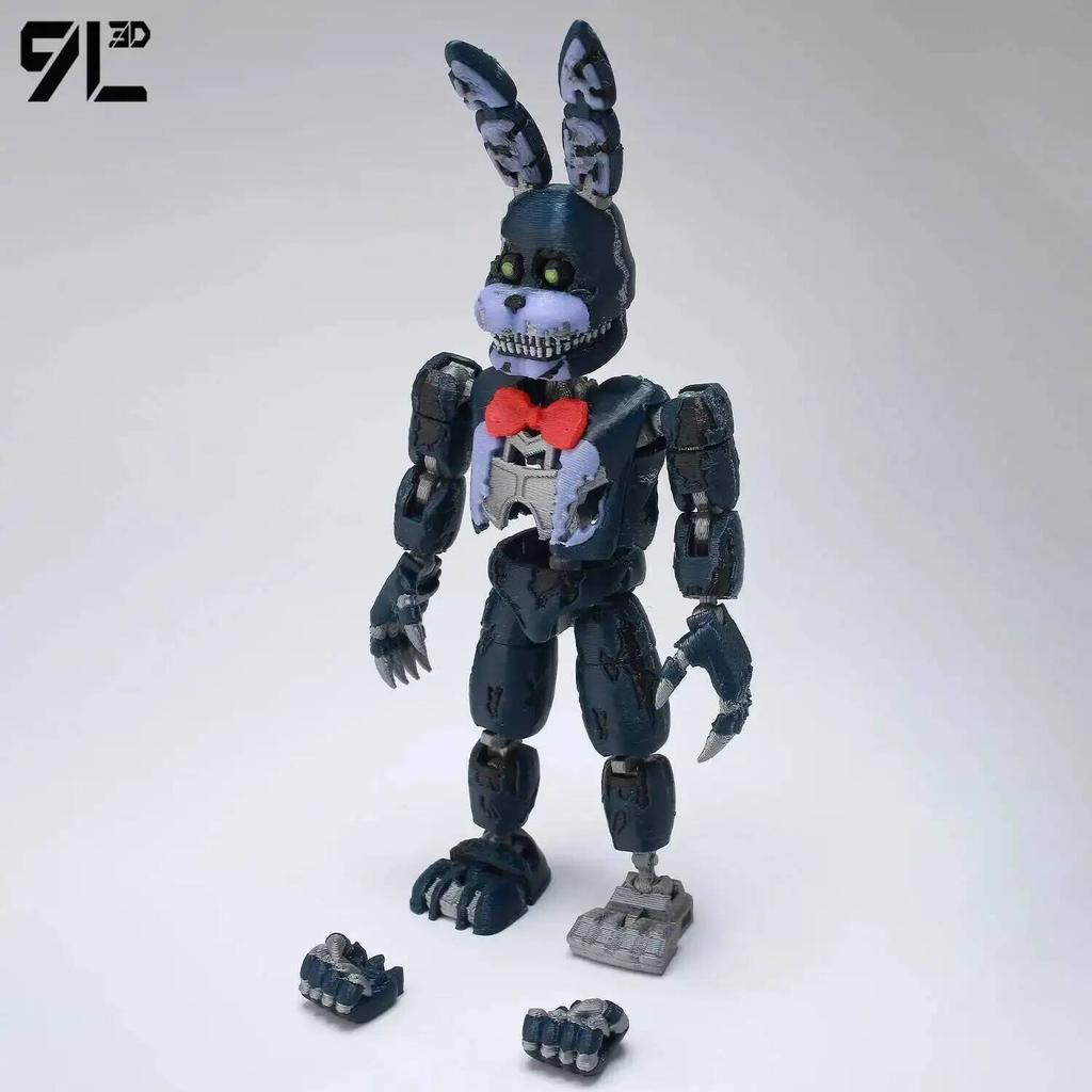 9L3 Imprimé en 3D Bonnie Nightmare Freddy Titan13 FNAFs L'Harem de Minuit de l'Ours Cinq Nuits Articulation Mobile Amovible Périphérique Jouet pour Garçon