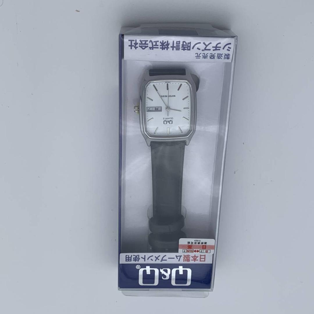 [New] QQ Citizen watch A182-301 square date display box included