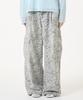 UNKNOWN PLANET Leopard Wide Cargo Pants Gray