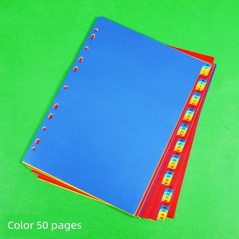 11-Hole Label Personnel File Plastic Folder 50 Pages in Color