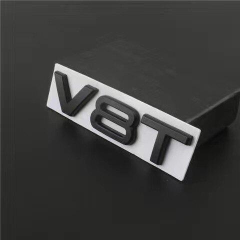 For Audi RS3 3D Metal Car Fender Side Emblem V6T V8T Logo For Audi S4 A4 B7 V6T Sticker A6 Golf 4 C7 SQ7 Q8 R8 S8 RS8 V8T Badge Accessories