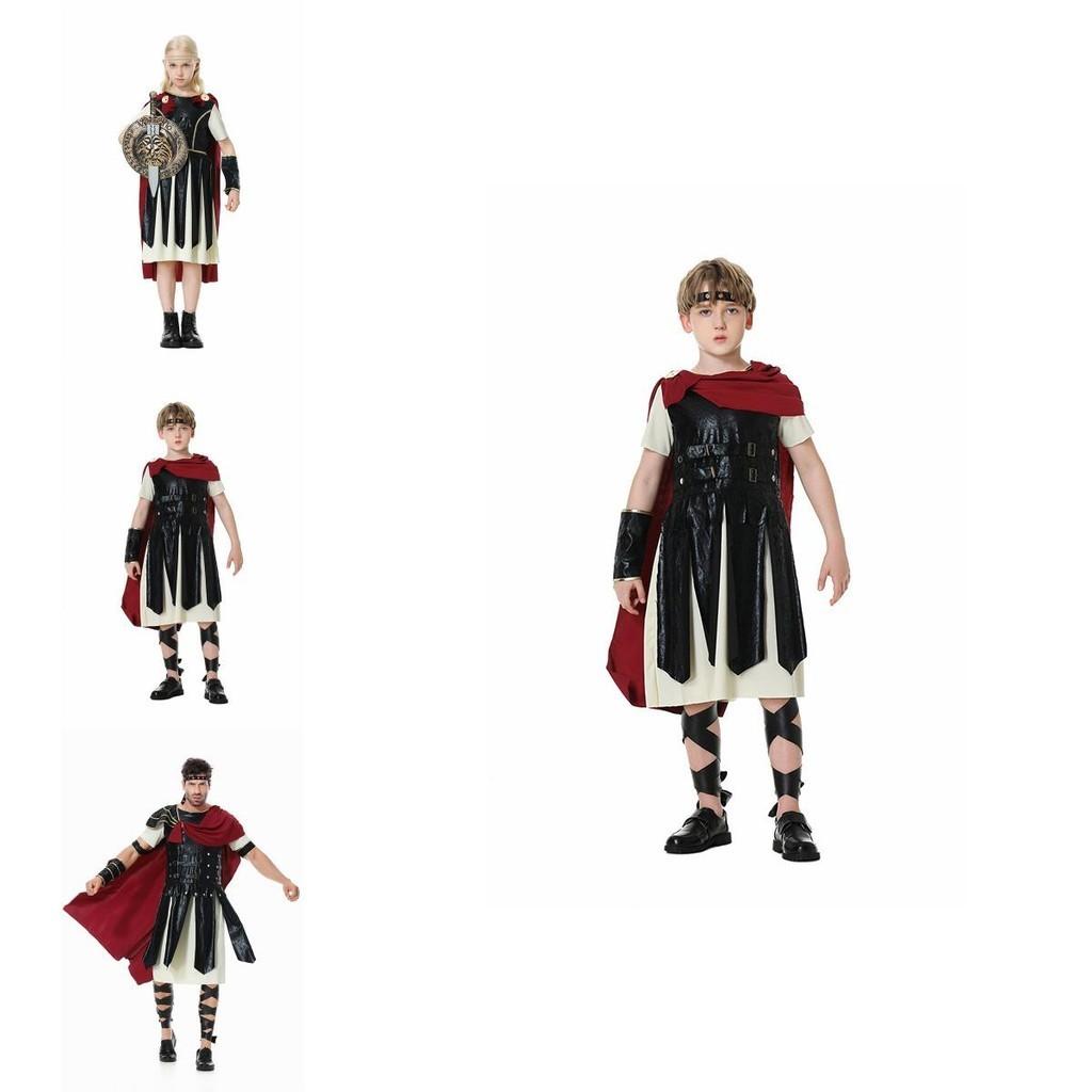 Halloween Costume Party Family Outfit Adult Male Knight Soldier Cosplay Dress Up, Roman Warrior" Characters)