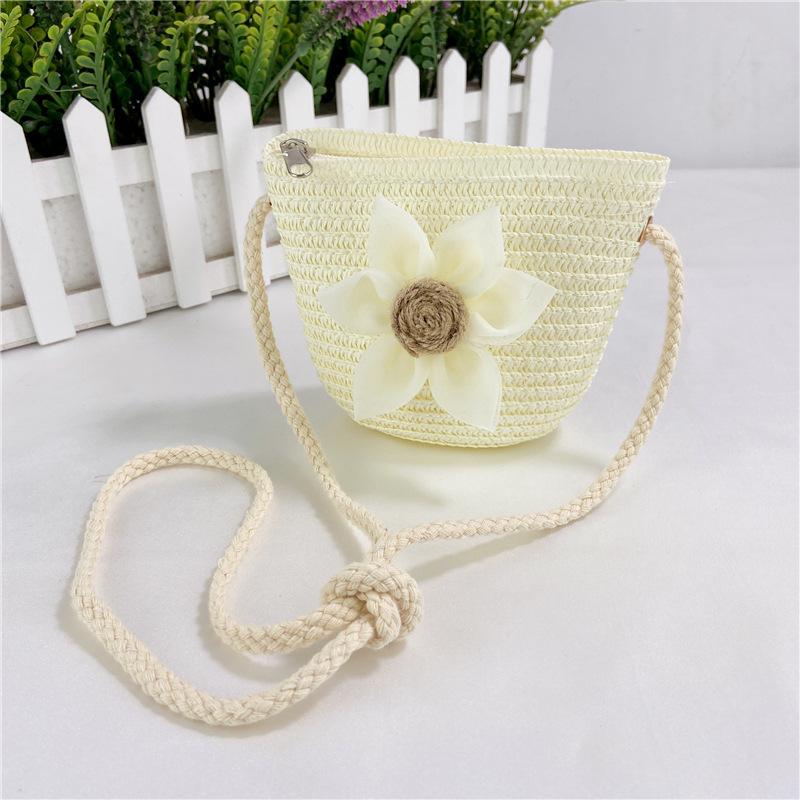 Kids Sun Hat Girls Spring Summer Straw Hat Sun Hat Sun Hat Princess Lace Flower Bag Beach Hat