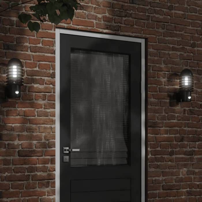 VidaXL Outdoor Wall Light with Sensor Black Stainless Steel, Outdoor Wall Lighting, Garden Wall Lamp, 4006254