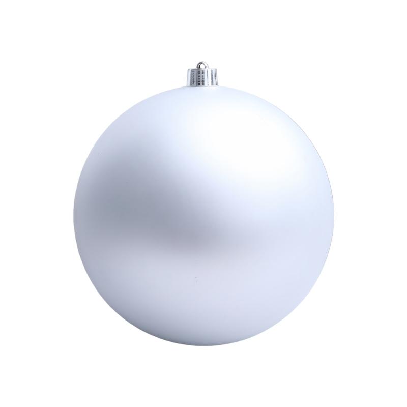 Large Matte Silver Christmas Ball Ornament Shatterproof Plastic Decorative Baubles For Christmas Tree Wreath Home Decoration