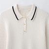 Spring 2025 Women's Versatile POLO Collar Knit with Eight-Strand Braid