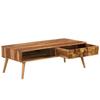 VidaXL Table Basse Bois Sesham Massif avec Finition Miel Table de Salon Meuble 246201