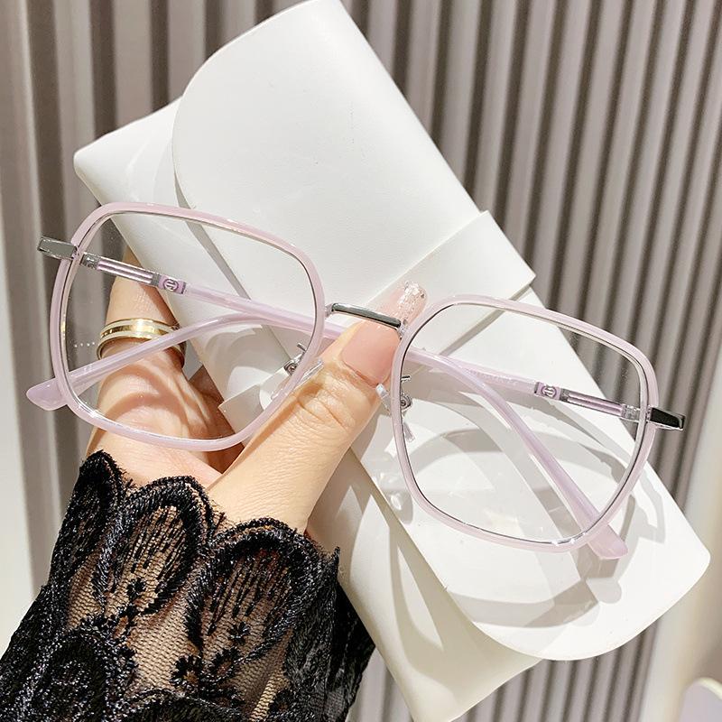 New Color-Changing High-End Female Face Without Makeup Small Round Face Ultra-Light And Fashionable Myopia Glasses 75022