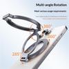 T15S Drehbarer Handy-Ständer 360-Grad Faltbarer Ringhalter Aluminiumlegierung Duale Magnetische Desktop-Halterung