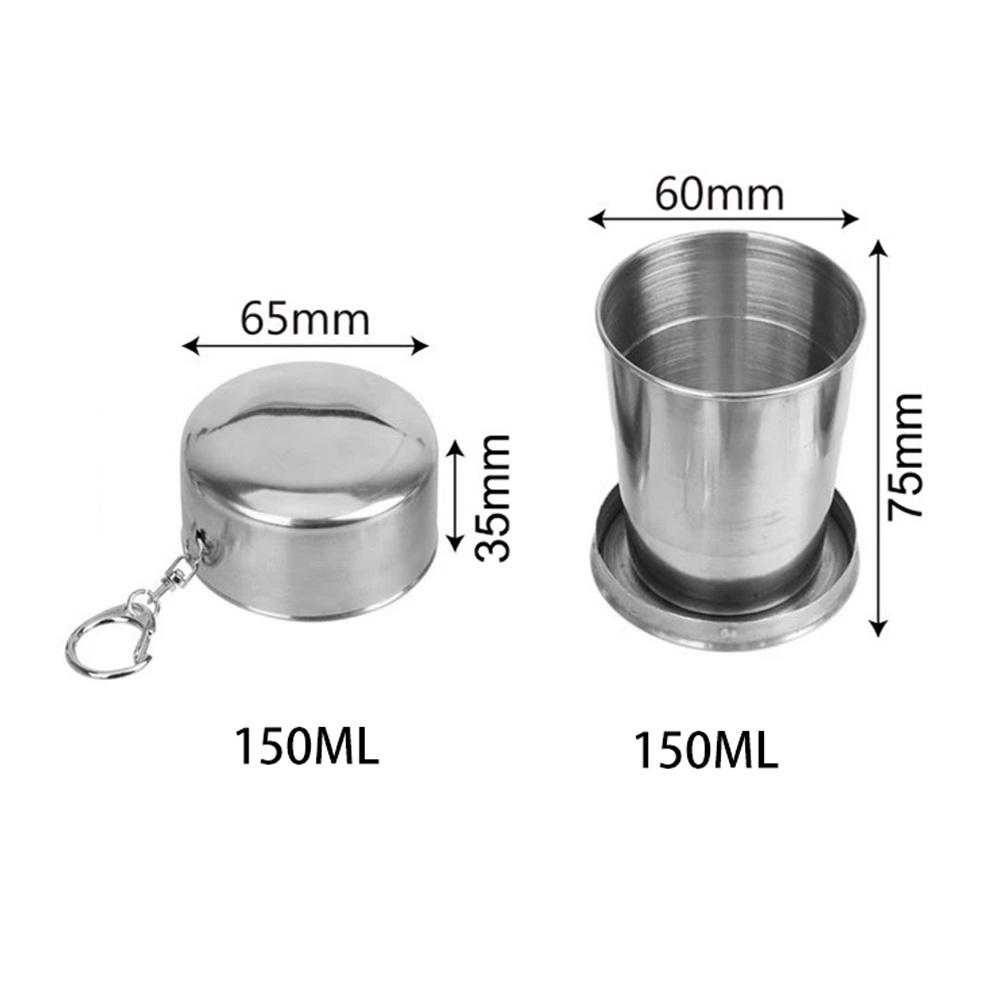 Portable Stainless Steel Telescoping Cup Perfectly Designed for Camping Hiking and For Outdoor Beverage Enjoyment