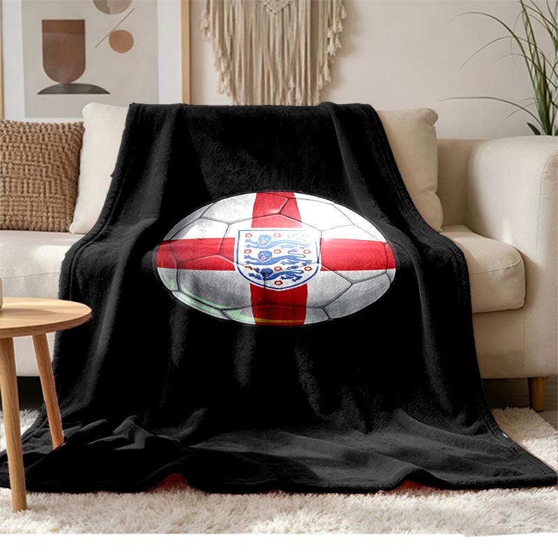 England FA Crest Soft and Comfortable Flannel Suitable for Sofas Living Rooms Outdoor Camping Travel and Also Makes a Great Anniversary Gif