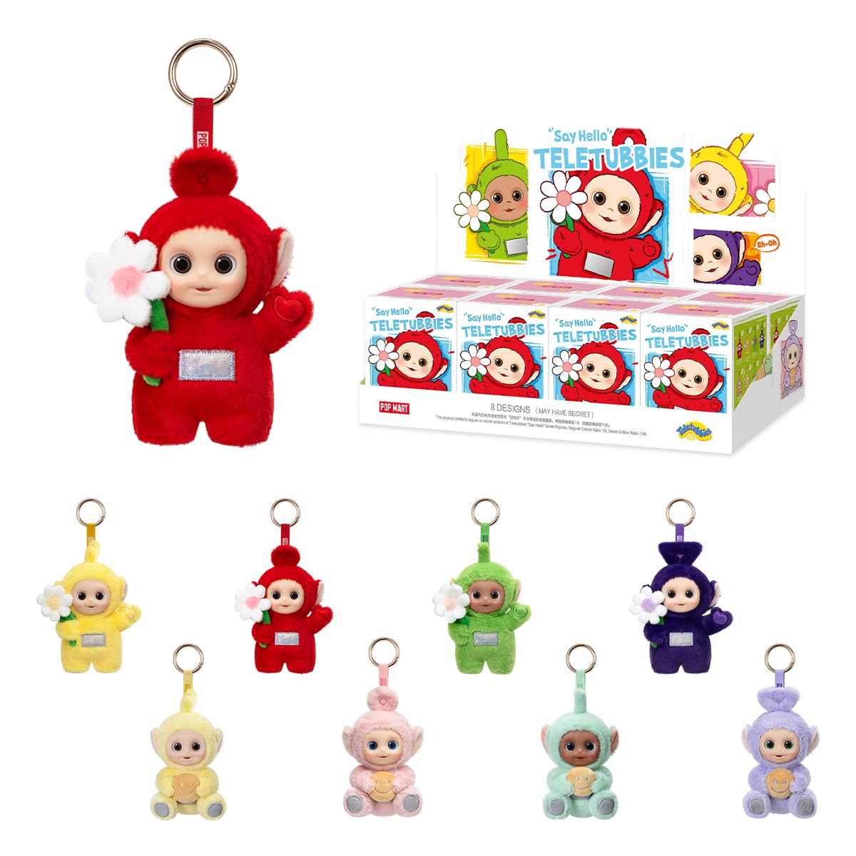 

POP MART Teletubbies Series Assorted Pop Mart Gachapon Blind Box Plastic Premium PVC Soft Original Birthday Gift Say Hello [8-Piece Box] Figures,