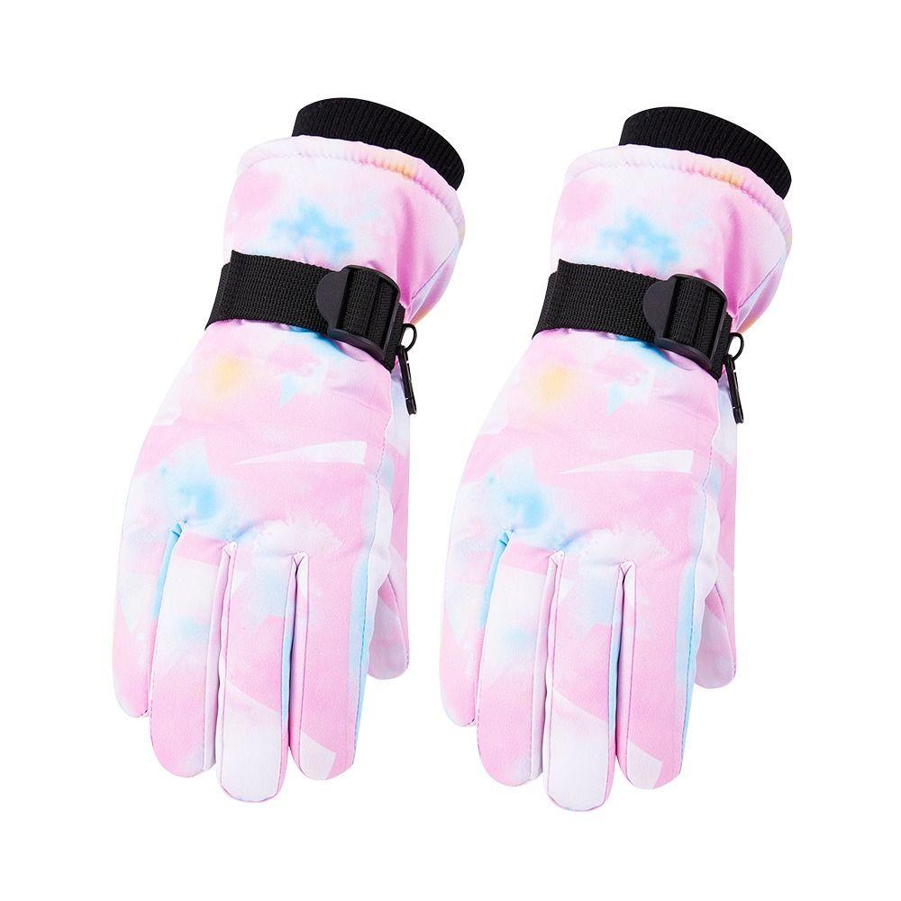 Warm Children Ski Gloves Non-slip Kids Winter Mittens Cute Snow Gloves  Ski