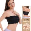 Plus Size Strapless Floral Lace Bandeau Bra - Elastic, European & American Invisible Design