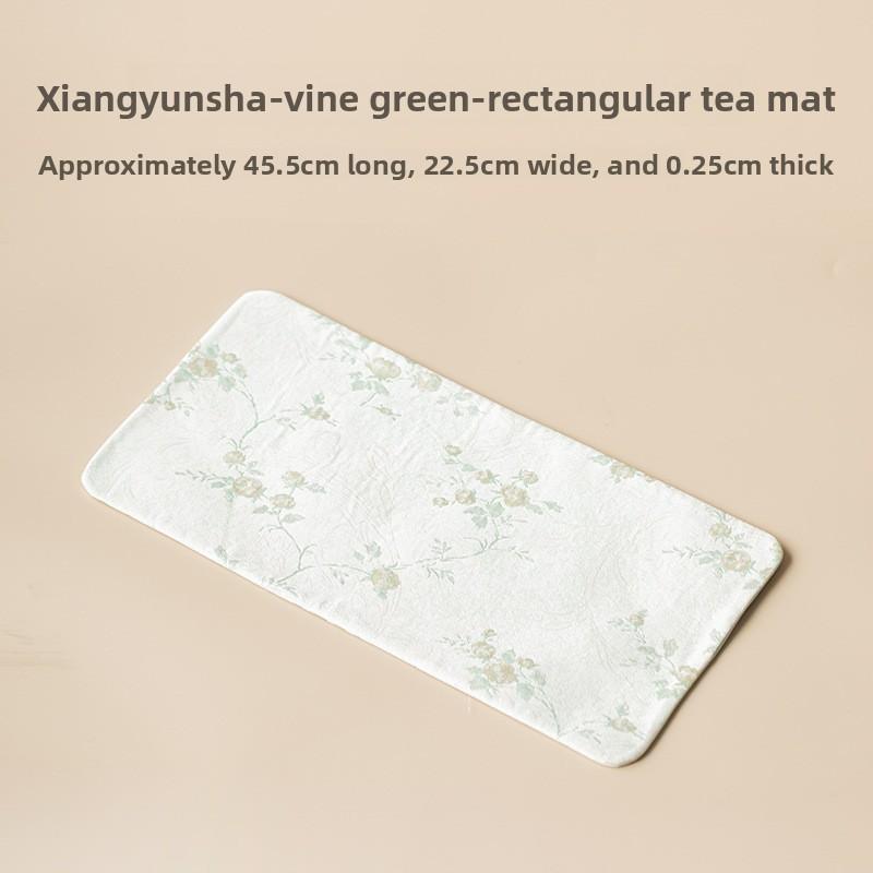 

Simple Chinese tea banquet home fragrant cloud yarn begonia Zhuoqitea set accessories office tea brewing dry soaking mat kung fu