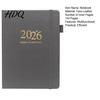 Elastic Strap Notebook 144 Planner 2026 A5 Daily Journal Sheets Hardcover Pen Calendar Multifunctional Work-Life