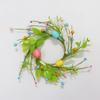 Funny Colorful Easter Egg Flower Wreath Festival Handmade Artificial Egg Wreath with Foam Eggs Candle Ring Ornament Kids Gifts