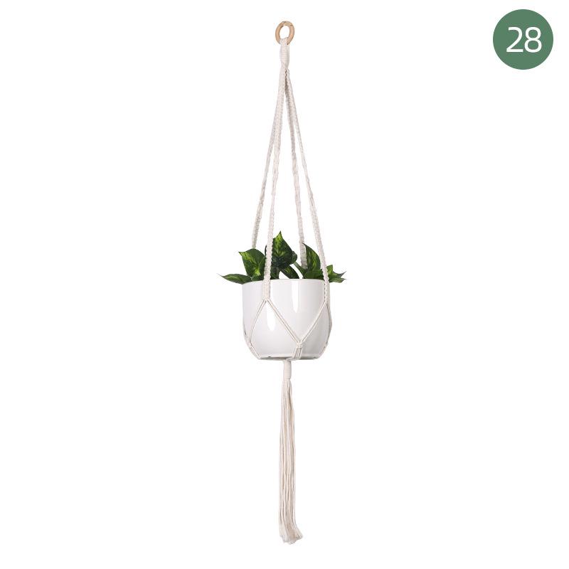 Creative Woven Cotton Plant Hanging Basket Set