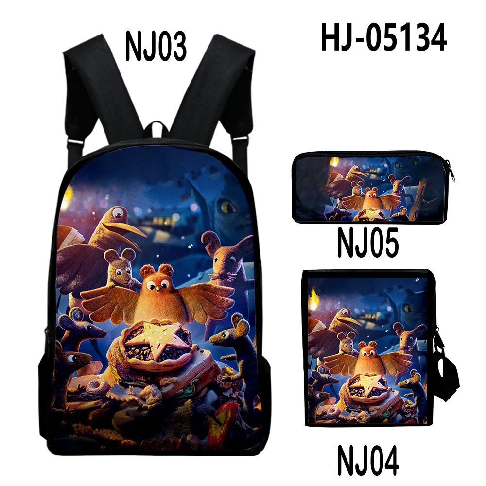 Trendy Popular Cool Ronbin Robin 3D Print 3pcs/Set pupil School Bags Laptop Daypack Backpack Inclined shoulder bag Pencil Case