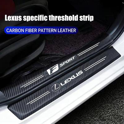 Carbon Fiber Car Door Sill Threshold Anti Protective Stickers Decals For F SPORT IS250 IS200 CT200h GS300 LS430 RX450h LBX
