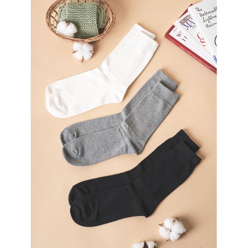 DaiSo [new Year S Plan] Premium Men S Long Neck SockS Color 3 Pack Set