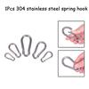 1Pcs 304 Stainless Steel Spring Carabiner Snap Hook Keychain Quick Link Lock Buckle