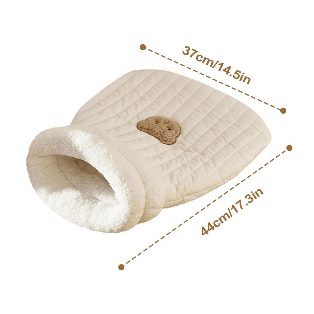 

Warm Cat Sleeping Bag Semi-Enclosed Cats Dogs Pad Soft Plush Winter Warm Cozy Beds Accessories For Cats Dog M