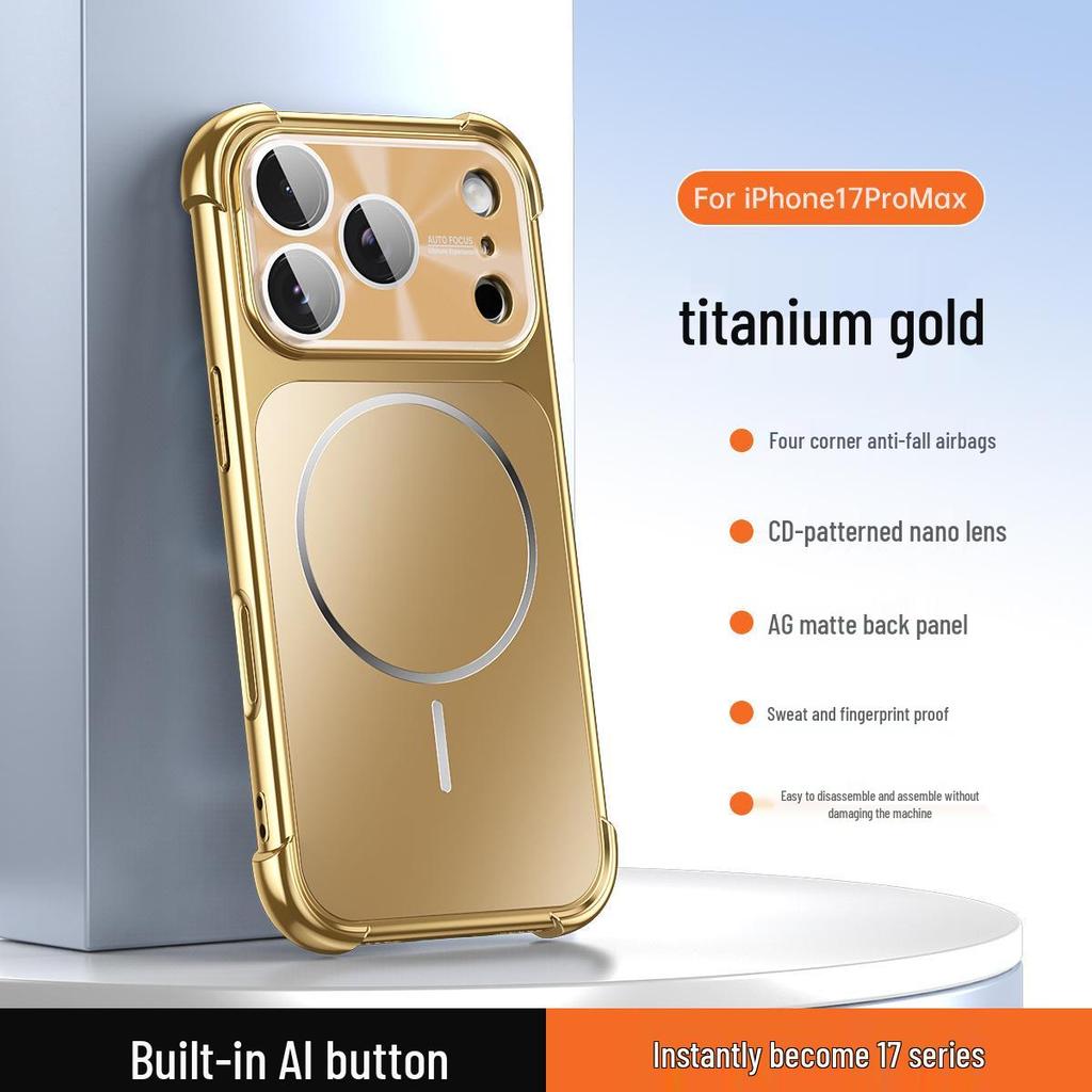 Instantly Transform Into Apple 17 Pro Max Magnetic Phone Case with Four-Corner Drop Protection for iPhone 16 and Matte AG Finish for iPhone 15