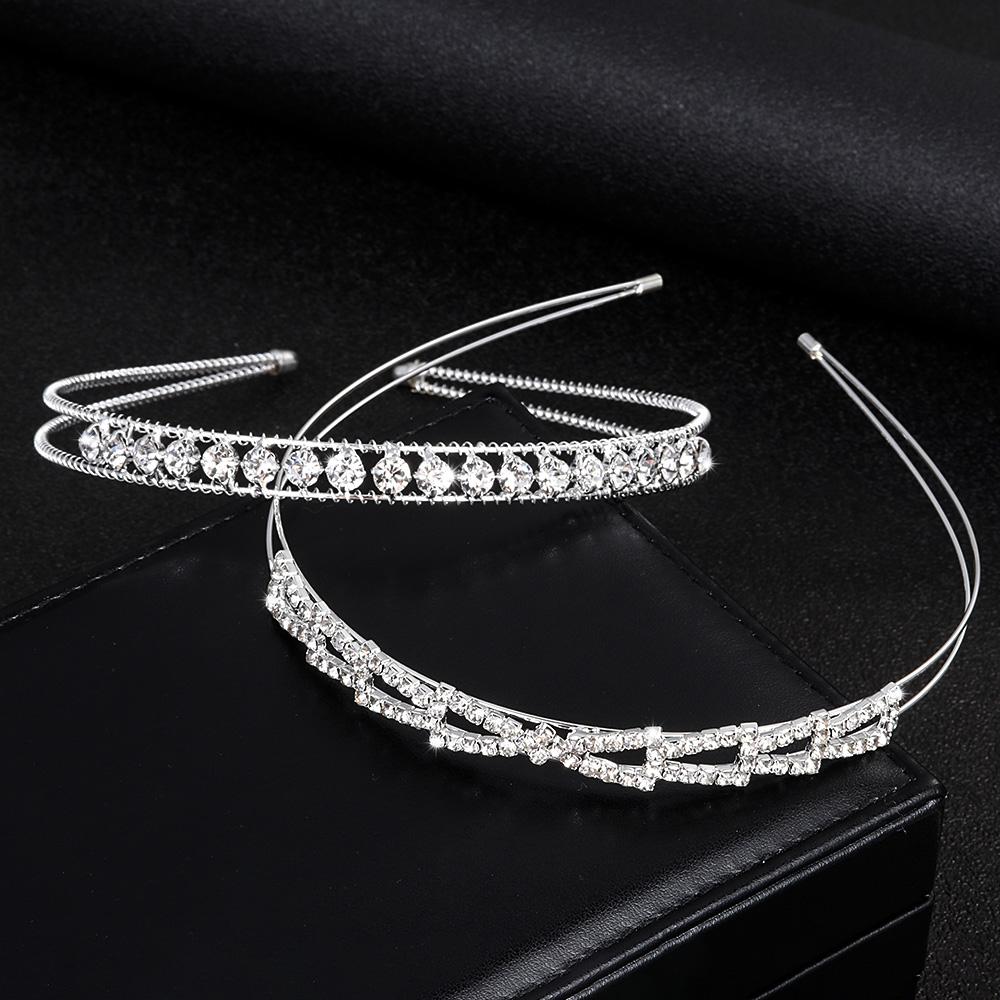 1pc Princess Crystal Crowns Bridal Tiaras Headband Kid Girls Love Prom Headpiece Wedding Party Hair Jewelry Accessiories Gift