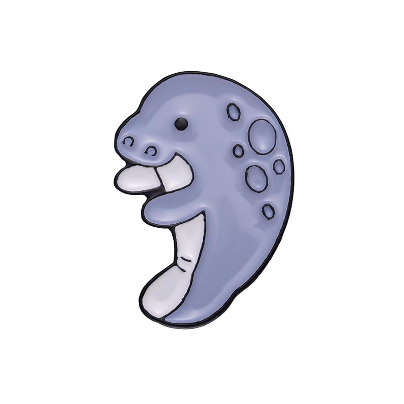 Ocean Animals Enamel Pins Custom Whale Shark Otter Pufferfish Axolotl Sea Lion Brooch Lapel Badges Jewelry Gift for Kids Friends