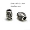 2 Stück Totenkopf Krieger Helm Abstandshalter Perlen Anhänger Haarzopf Dreadlock Bartperlen Paracord Seil Messerperlen für Armband DIY Schmuck