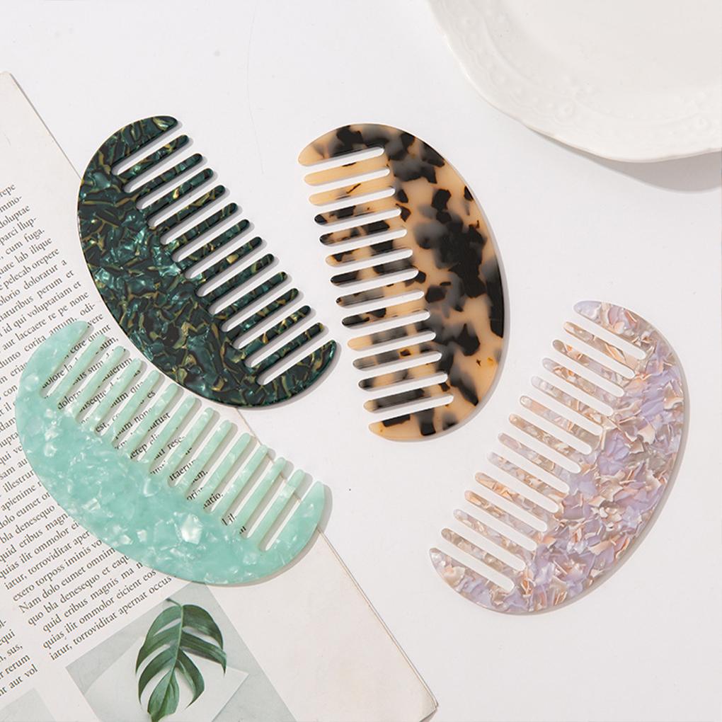 Lightweight And Compact Geometric Comb For Convenient Hairstyling Experience Semi Circular Hair Comb Acetate Board Comb