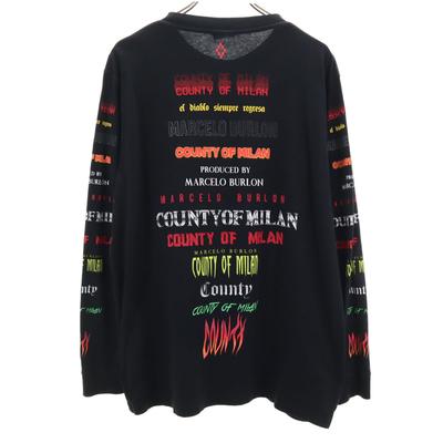 Μακρυμάνικο T-shirt με στάμπα στην πλάτη S μαύρο Ron T Ανδρικό Μεταχειρισμένο