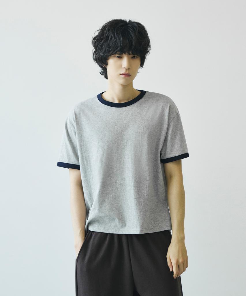 SIGNATURE Cropped Ringer Short Sleeve T-Shirt [2 Colors]