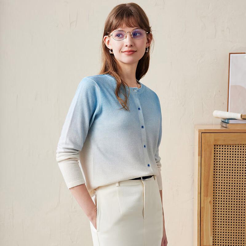 Women's Gradient Wool Cardigan