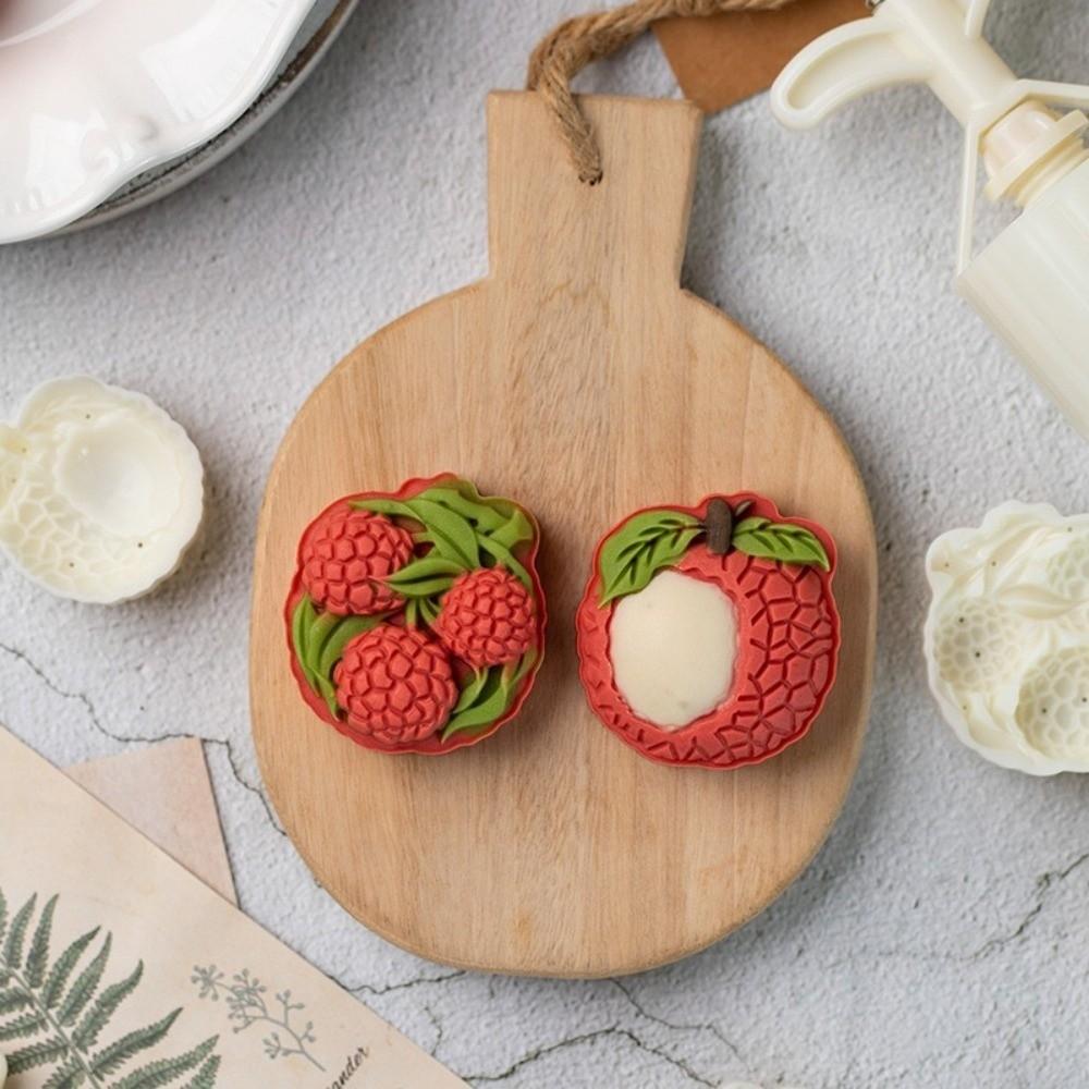 3D Litchi Shaped Mooncake Mold Non-Stick Cookie Stamp Easy Clean Pastries Mold  Mid-Autumn Festival