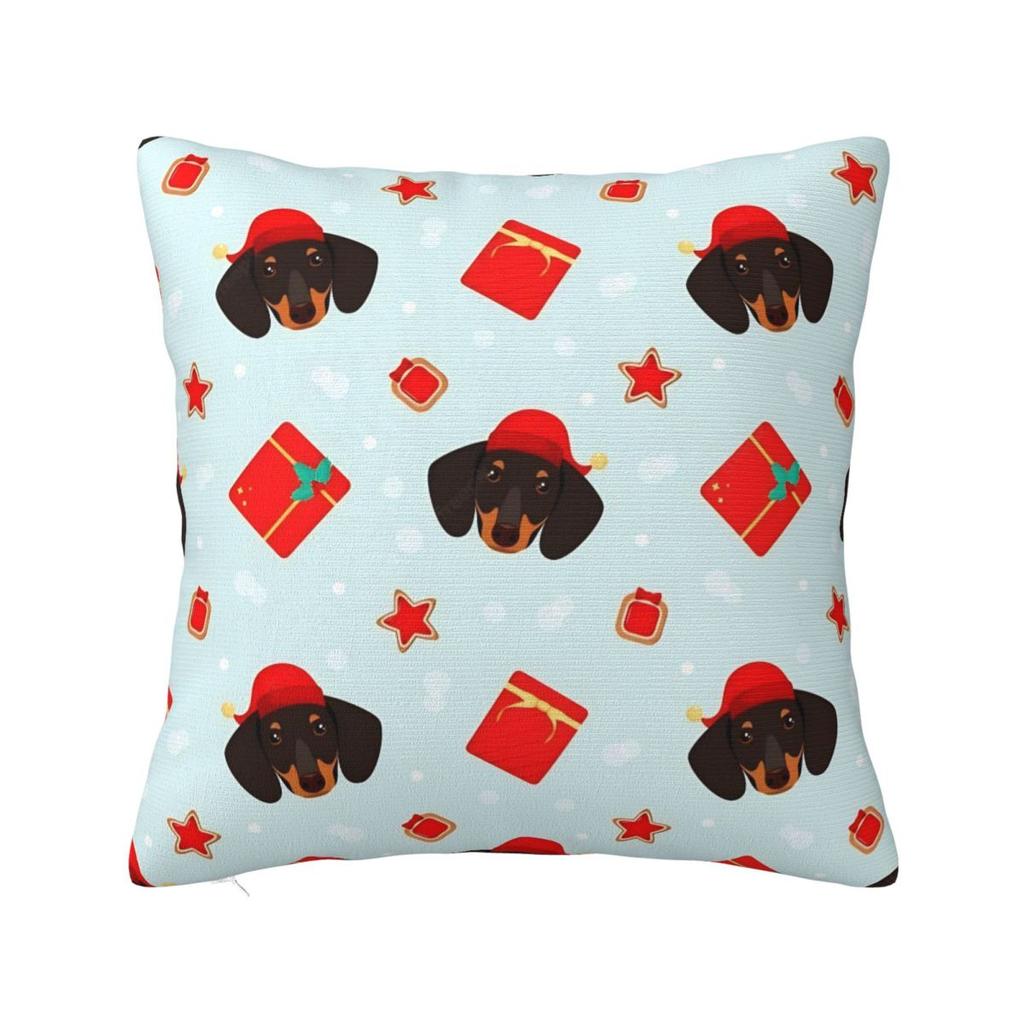 Dachshund Pillow Cases Gift for Animal Dog Lover Cushion Covers Awesome Polyester Decorative Pillowcase for Home 18x18