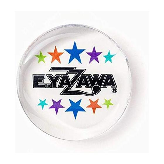 Eikichi Yazawa Chopstick Rest (Logo) Stars - Colorful stars on a pop, transparent glass chopstick rest. Diameter 4cm