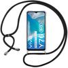 Crossbody Case for Vivo Y76 5G - E.F.CONNECTION - Flexible - Silicone - Transparent-Black