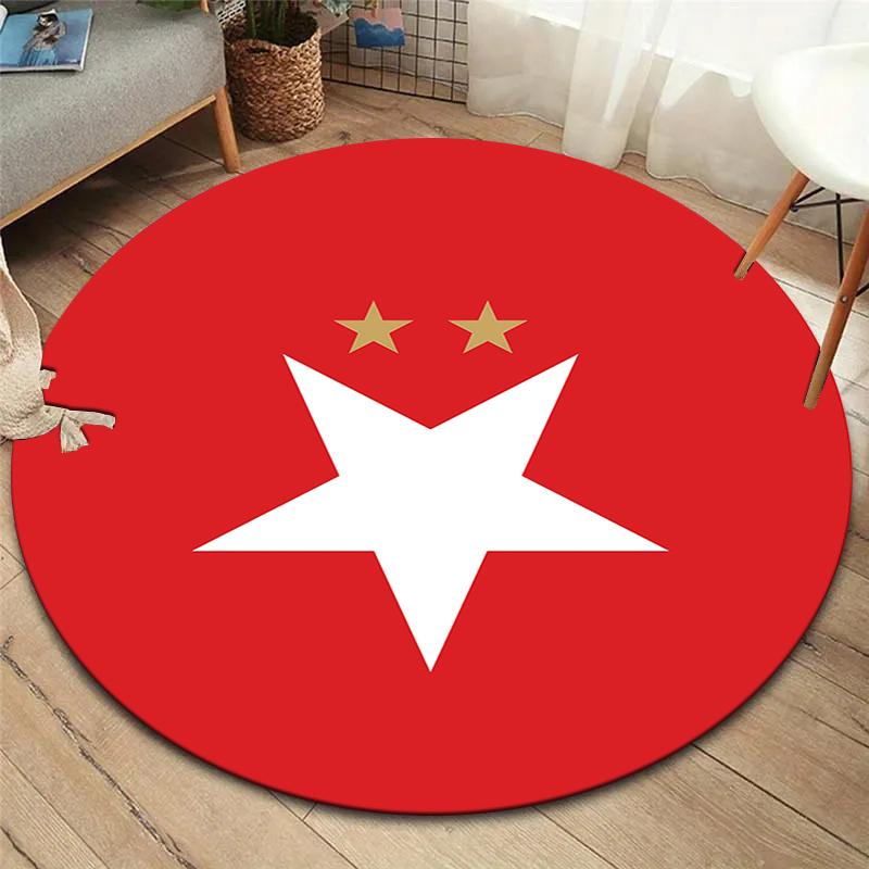 

SK Prague Slavia Round Area Rug,Carpet Rug for Living Room Bedroom Sofa Playroom Decor,Non-slip Floor Mat 80cmx80cm