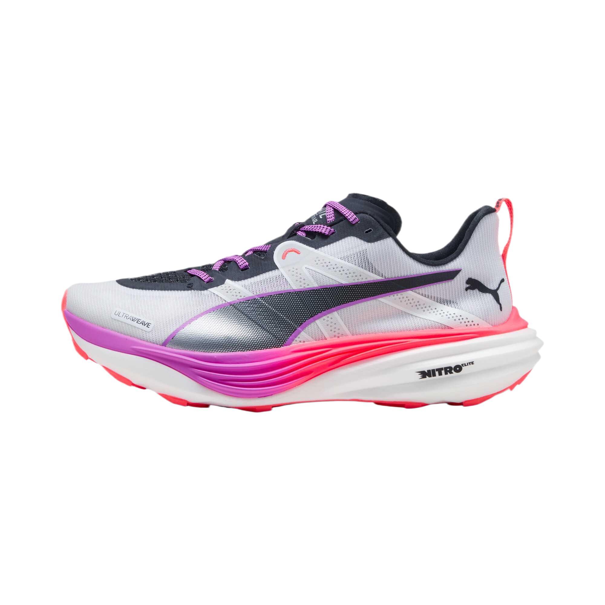 

Puma Deviate Nitro Elite Trail White Glowing Red Pure Magenta Men Sneakers 310034-01 44