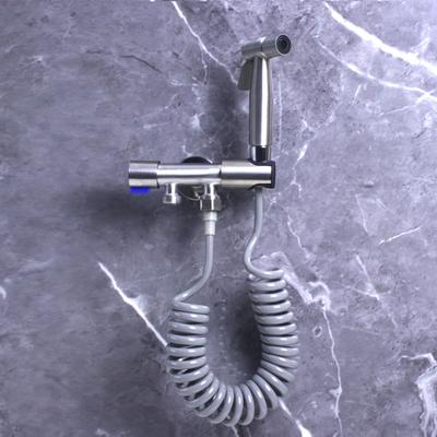 304 Stainless Steel Spray Gun Shower Handheld Bidet Sprayer Set Handheld Toilet Bidet Faucet Sprayer Shower Nozzle Self Cleaning