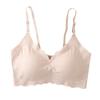 Seamless Wire-Free Nude Comfort Plus Size Sports Bra with Beautiful Back Design
