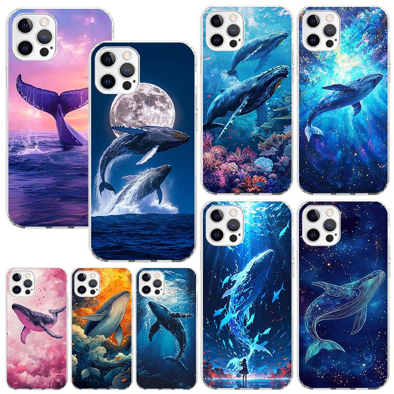 Humpback Whale Sea Giant Phone Case For Iphone 17 Air 16 15 Plus 16E 14 Pro Max 13 Mini 12 11 7 8 SE Fundas Soft Back Cover 17 A
