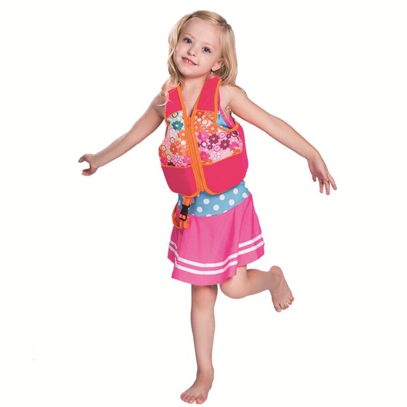 Letnie dziecięce kamizelki ratunkowe bez rękawów do pływania dla dzieci Chłopcy dziewczęta Regulowane kamizelki ratunkowe Cartoon Balanced Flotation Swimsuit