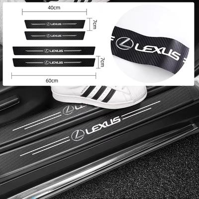 New 4Pcs Car Door Sill Stickers Anti Scratch Protection Accessories IS250 IS300 ES300 CT200h GX460 LX570 NX300 ES200 RX350