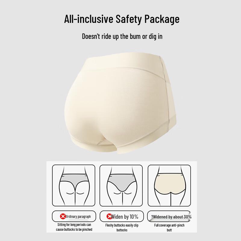 Tingmei Women's High-Waist Lace Seamless Briefs (3-Pack)