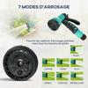 Wall-Mounted Watering Hose Reel 30 m x diameter 15 mm Automatic Retractable Water Hose Reel Automatic Green