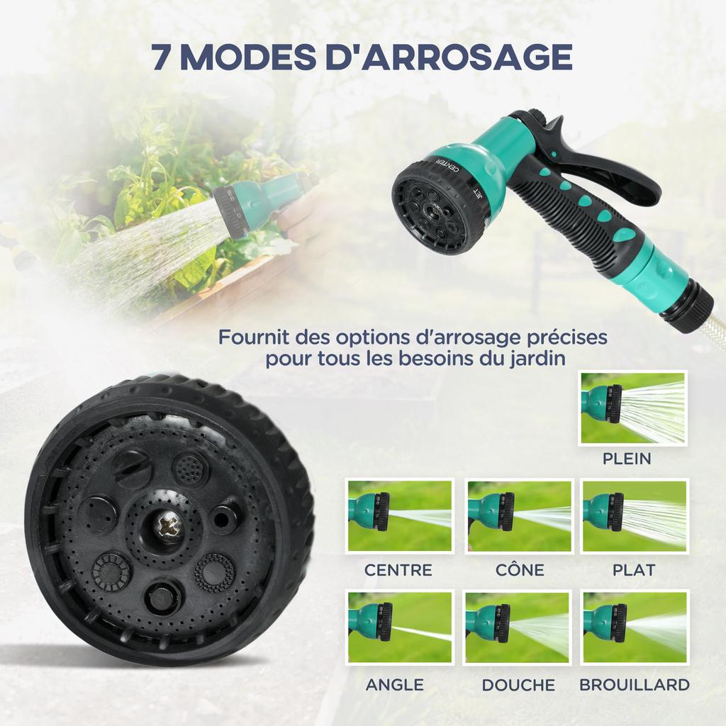 Wall-Mounted Watering Hose Reel 30 m x diameter 15 mm Automatic Retractable Water Hose Reel Automatic Green