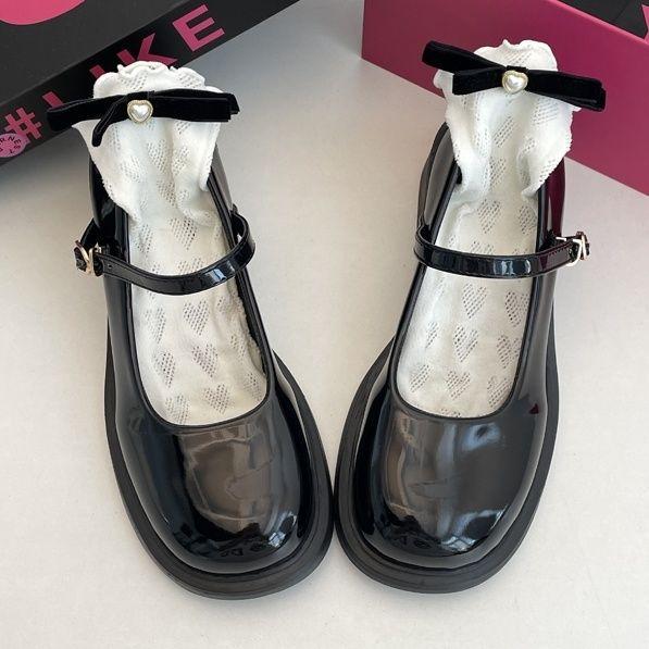 French Retro Mary Jane Shoes Women's 2025 New Autumn Round Head Thick Heel Single Shoes with Skirt Light Mouth Versatile Small Leather Shoes